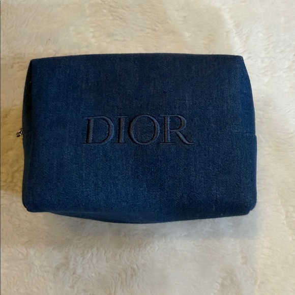 DIOR Beauty Blue Denim Cosmetic Pouch - Picture 2 of 7